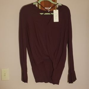 Elan Long Sleeve Shirt Button On Front - Med